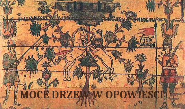 Średniowieczna rycina drzewa światów, zaproszenie na wieczór opowieści w Białymstoku